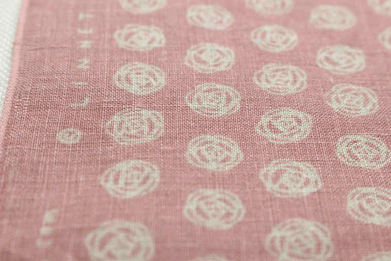 LINNETリネンプリント <br />
        ローズドット・Flax pink 